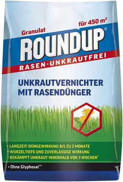 Roundup Désherbant Gazon plus Engrais Gazon 9kg pour 450m²